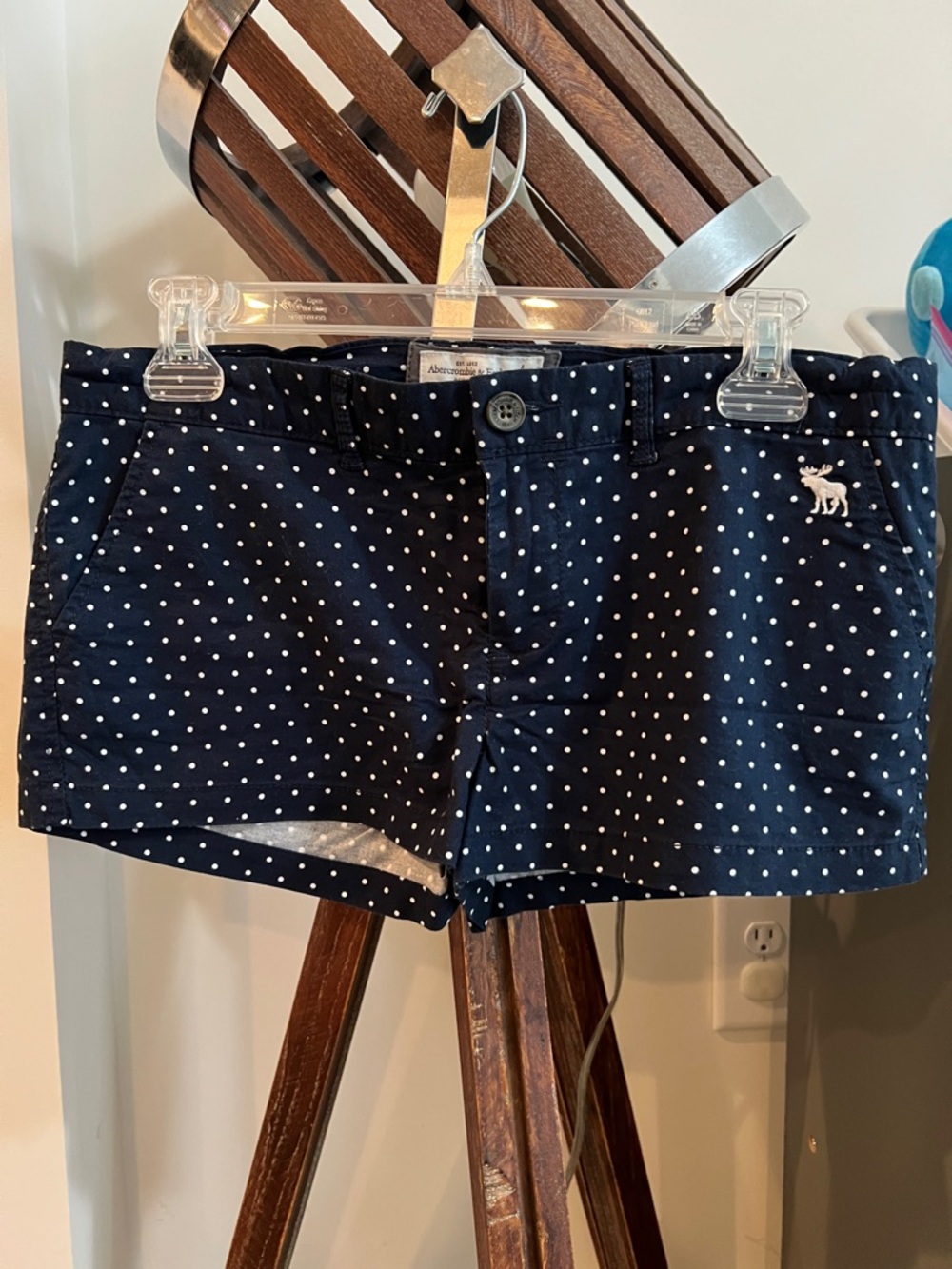 Abercrombie & Fitch Navy Polka Dot Shorts